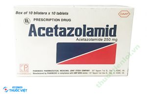 Thuốc Acetazolomid thuộc nhóm dược lý điều trị tai mũi họng