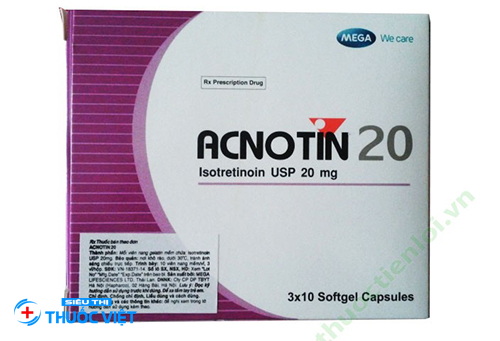 Thuốc Acnotin 20 giúp điều trị mụn trứng cá nặng