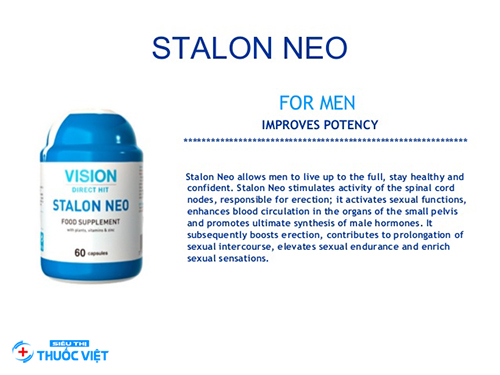 Vision Stalon Neo tăng cường bảo vệ sức khỏe nam giới