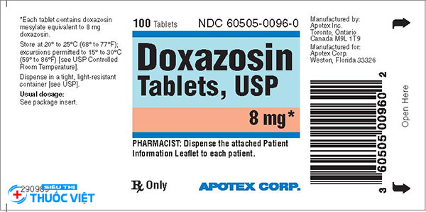 Thông tin về thuốc Doxazosin