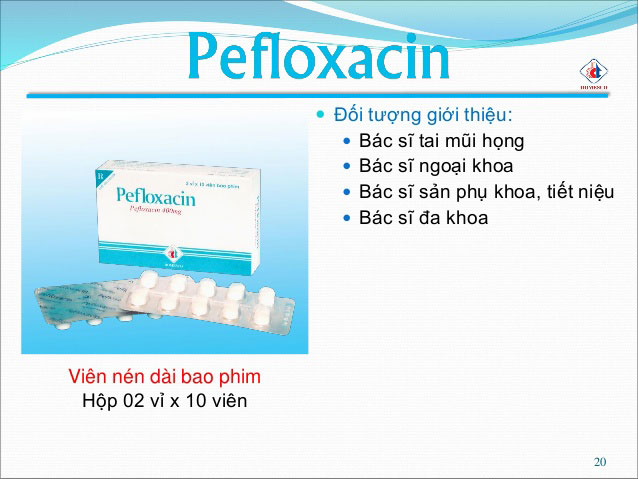 Hướng dẫn liều dùng thuốc Pefloxacin
