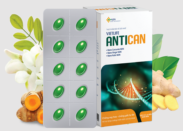 <center><em>Vietlife Antican là sản phẩm hỗ trợ điều trị ung bướu</em></center>