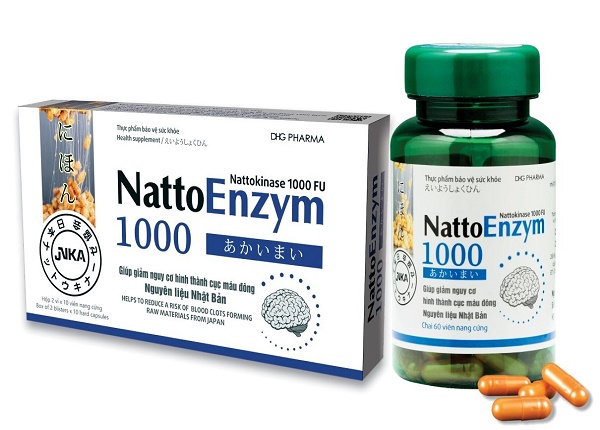 <center><em>NattoEnzym 1000 là sản phẩm hỗ trợ giảm nguy cơ hình thành huyết khối</em></center>